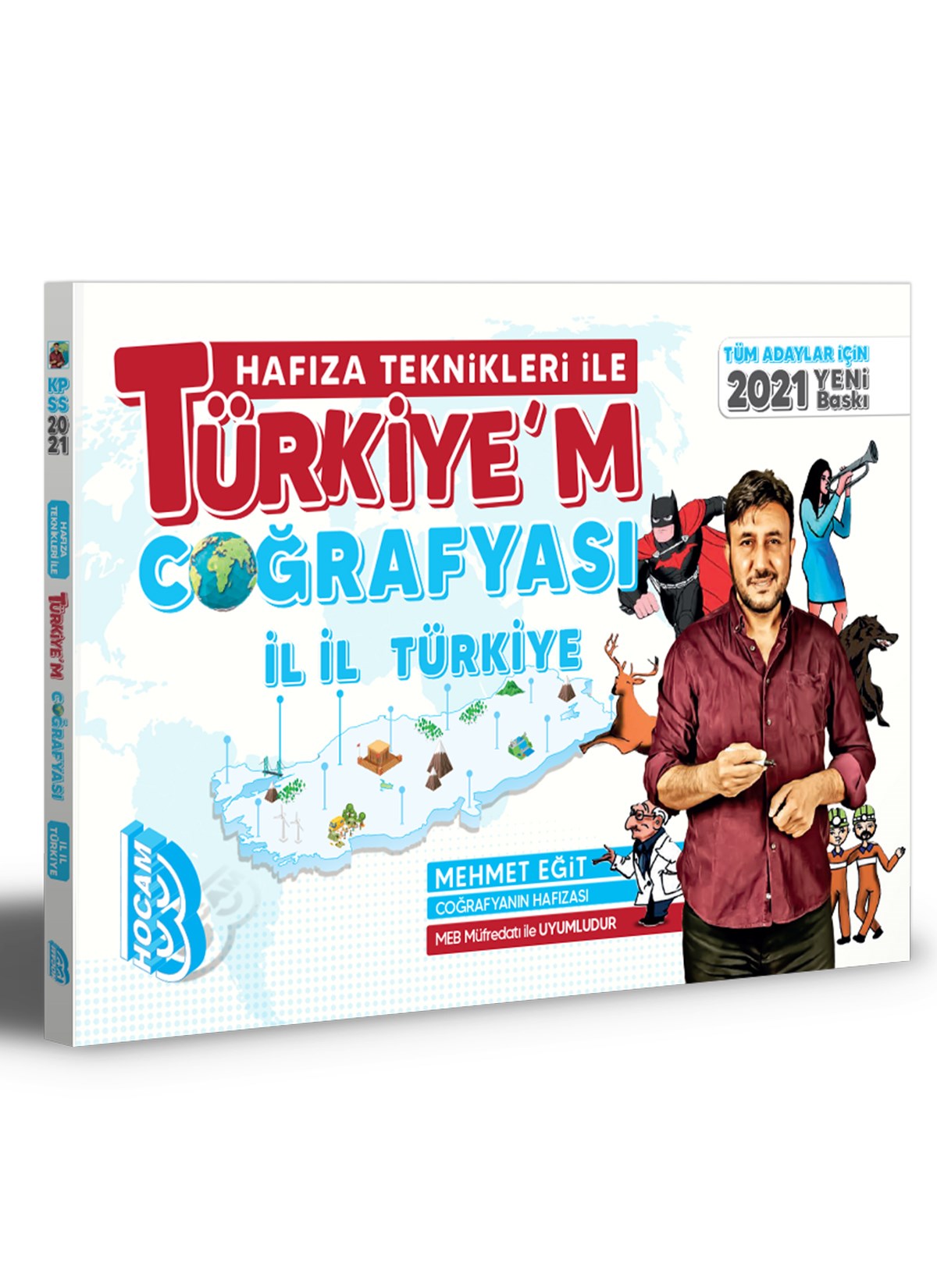 2021 Tüm Adaylar İçin Hafıza Teknikleri İle Türkiye'm Coğrafyası Benim Hocam Yayınları